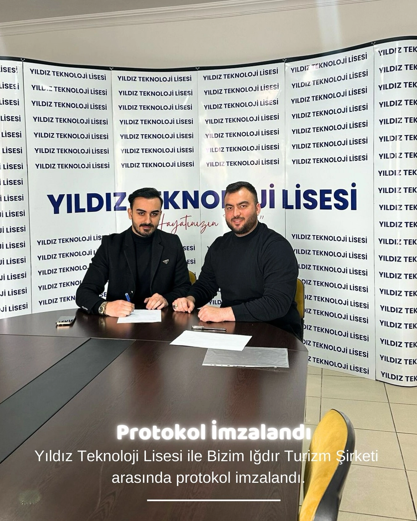 Yıldız Teknoloji Lisesi ile Bizim Iğdır Turizm şirketi arasında protokol imzalandı