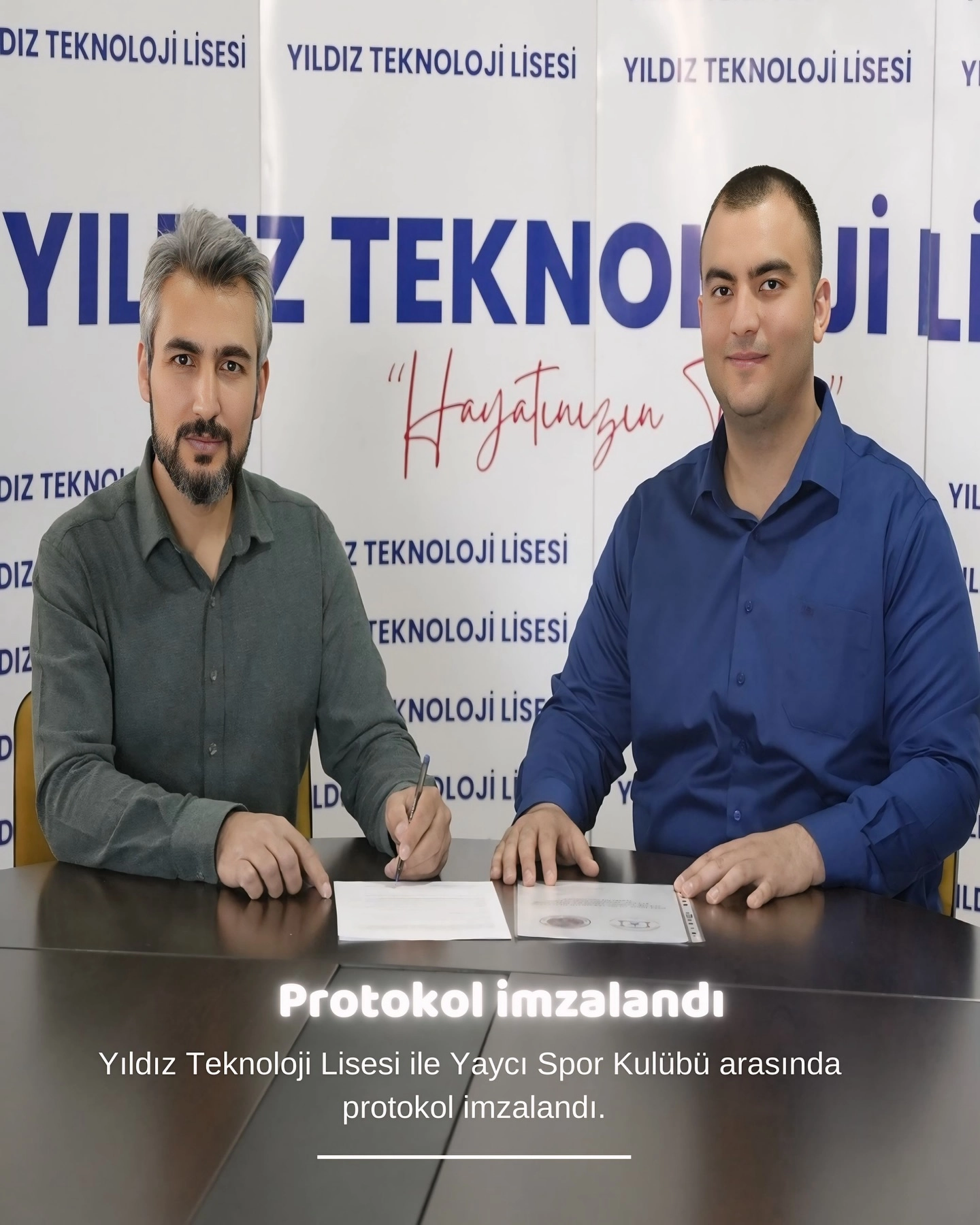 Yıldız Teknoloji Lisesi ile Yaycı Spor Klübü arasında protokol imzalandı